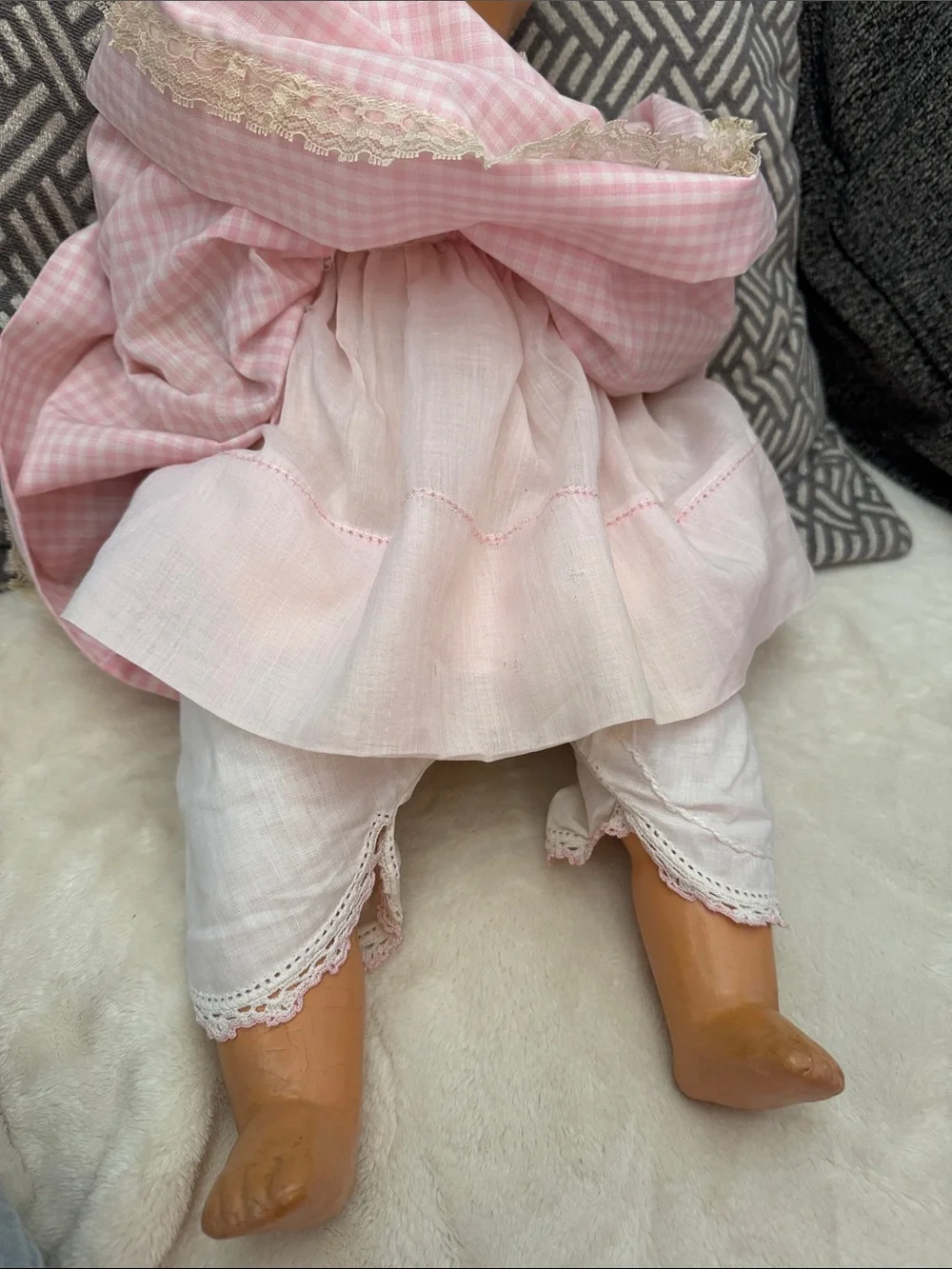 Vintage Creepy 1930’s Composition Baby Doll with teeth